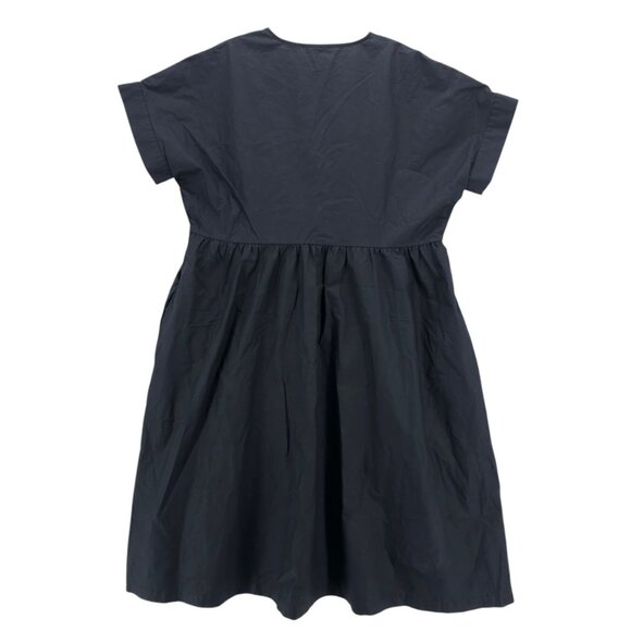 JOHNNY WAS Calme Collection Black Poplin Dolman Dress Cross Over V-Neck MEDIUM - Picture 2 of 4